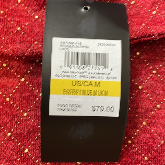 NWT Jones New York Cowl Neck Sweater with 2 Side Zippers.  Size Medium. - Picture 2 of 9